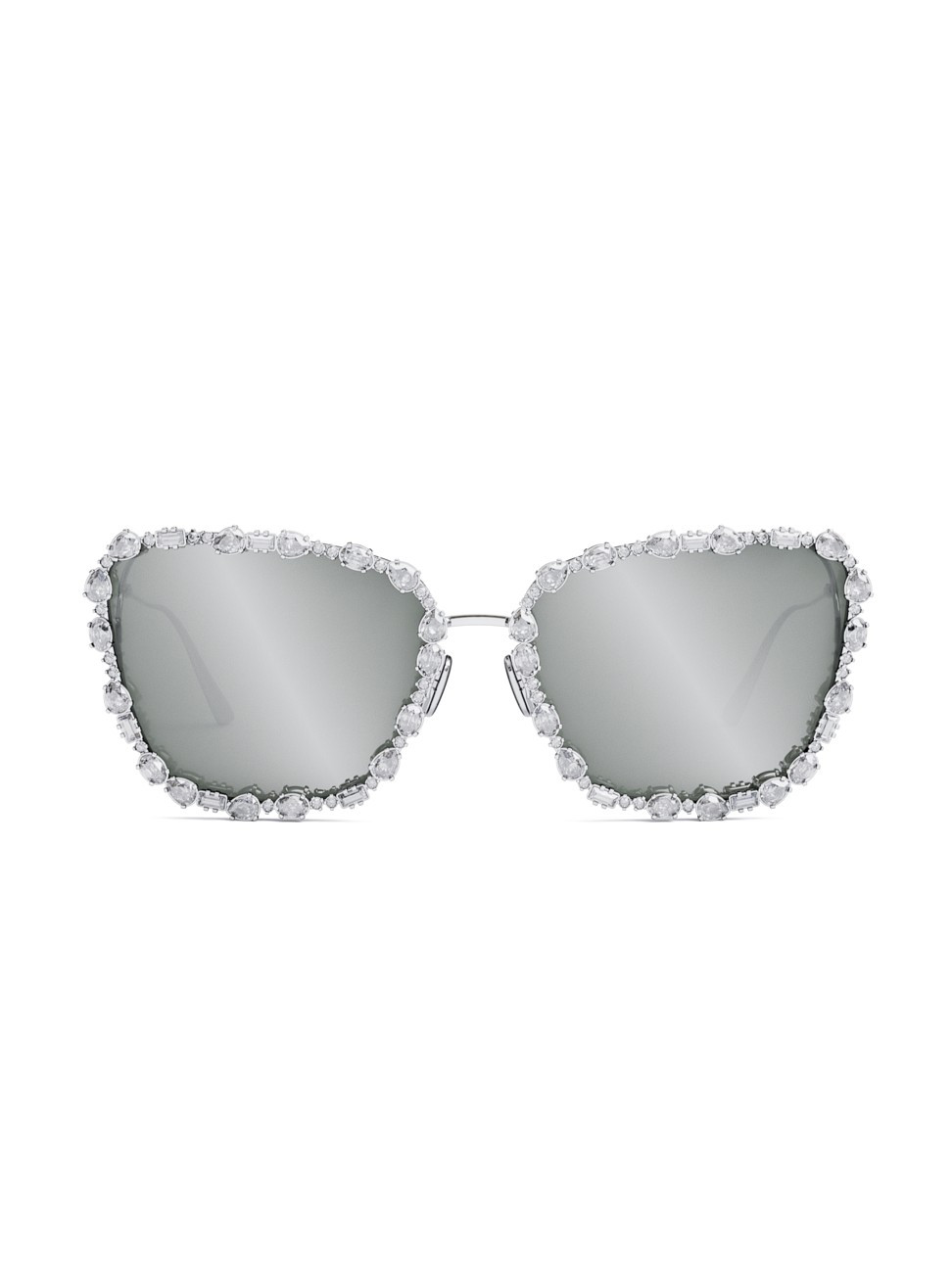 Women's Missdior B2U 63MM Butterfly Sunglasses - Shiny Palladium - Shiny Palladium | Saks Fifth Avenue