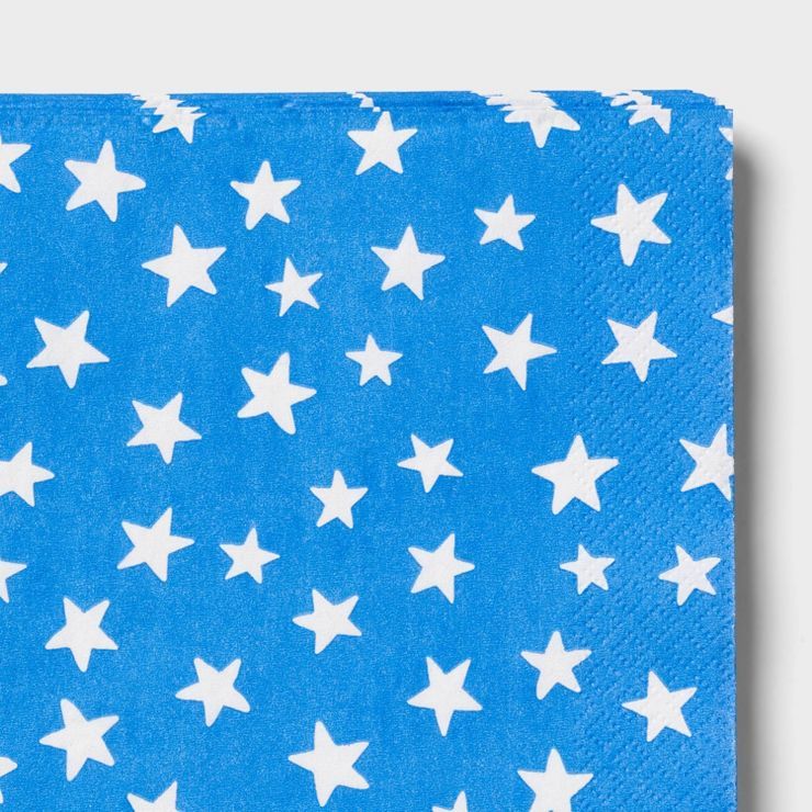 All Over Stars Lunch Napkin Blue/White - Sun Squad™ | Target