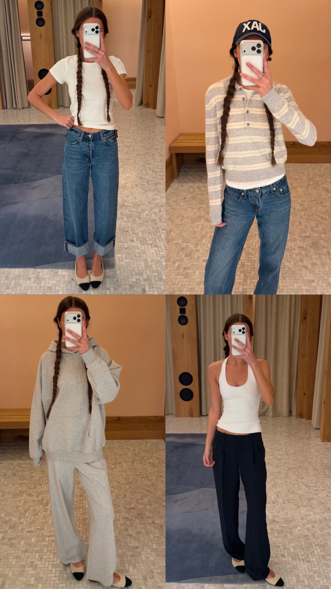 Aritzia pre spring try on!!! 23 in the cuffed jeans, 24 in the Levi’s, 2 in effortless pants, medium in hoodie pictured (purchased a small), xs in Gilmore pants, xs in cashmere, and XXS in contour tops @Aritzia 

#LTKWorkwear #LTKootd #LTKSeasonal