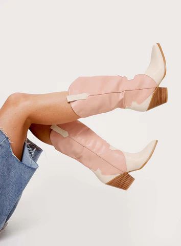 Billini Claudette Boots Pink / White | Princess Polly US