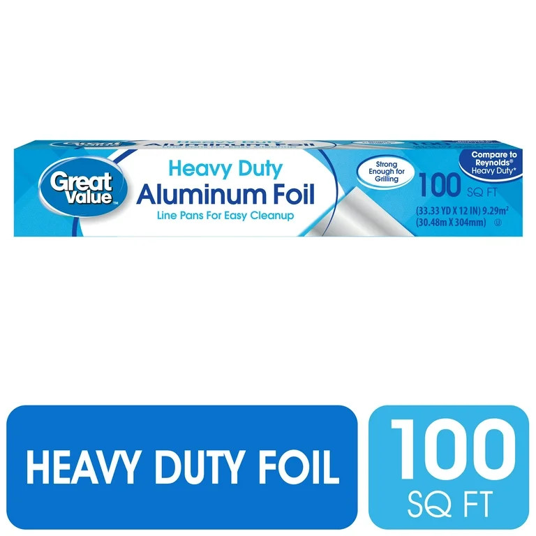 Great Value Heavy Duty Aluminum Foil, 100 Sq ft | Walmart (US)