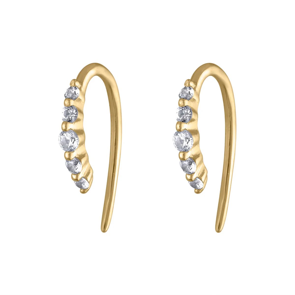 Comet Huggie Earrings in 14k Gold | Maison Miru