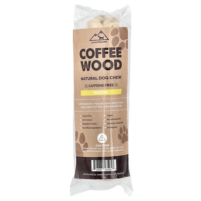 peaksNpaws, Natural Dog Chew, Medium, Coffee Wood, Caffeine Free, 1 Count | iHerb