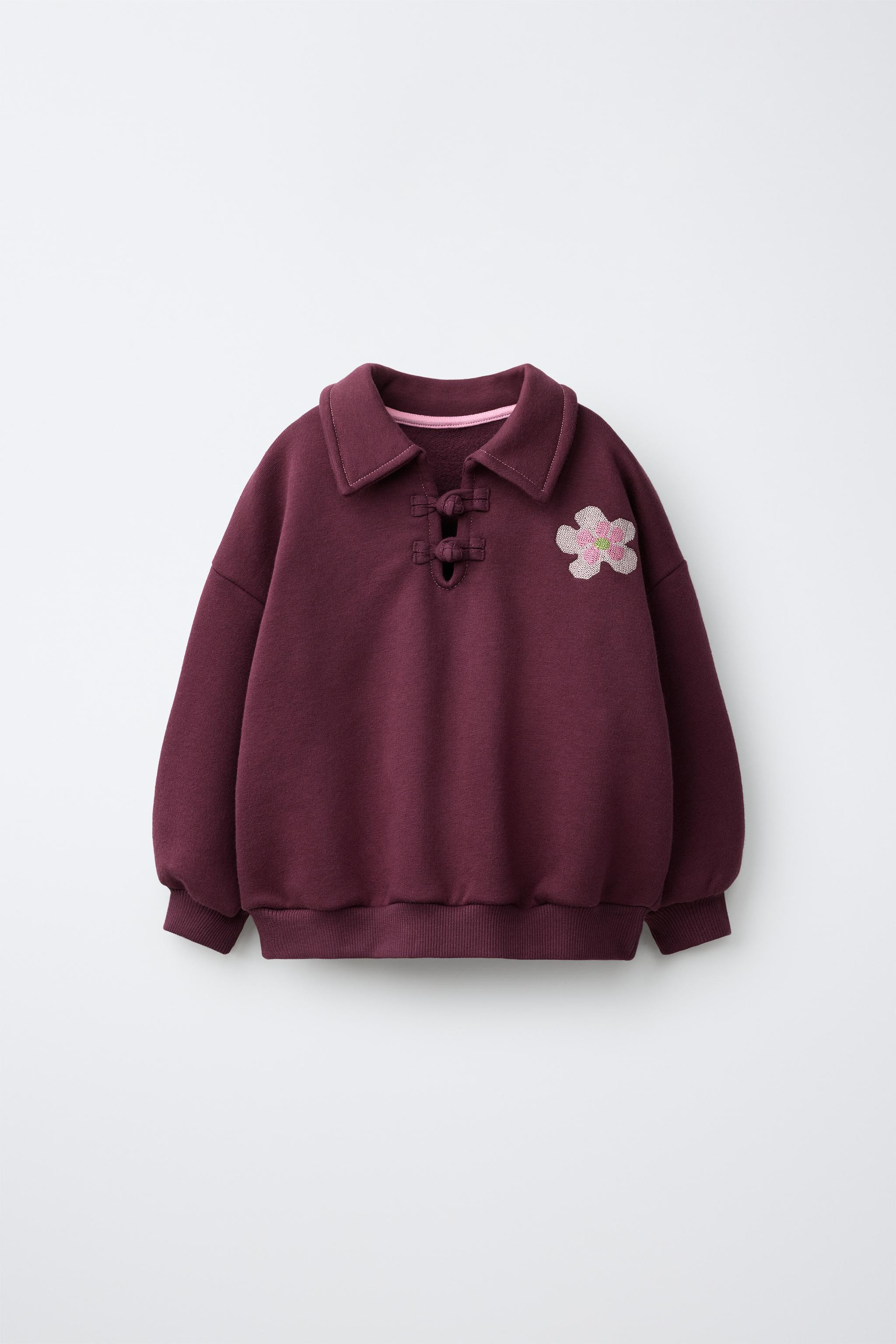 EMBROIDERED FROG FASTENING POLO SWEATSHIRT | Zara US