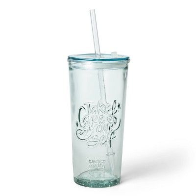 16.9oz 'Take Care of Yourself' Recycled Glass Tumbler - Tabitha Brown for Target | Target