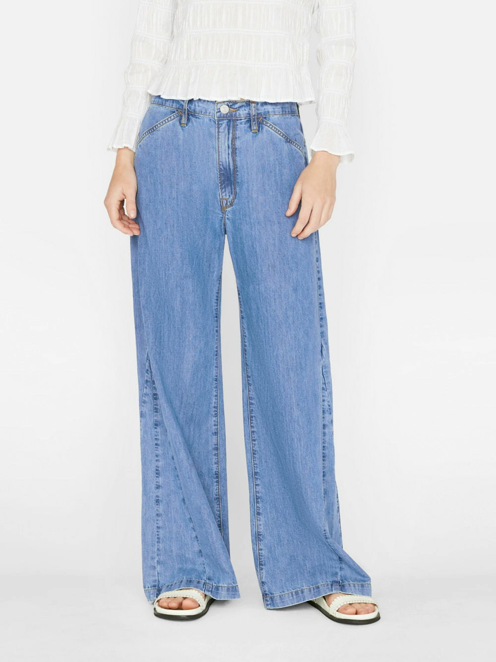 Le Baggy Palazzo  in  Happy Indigo | Frame Denim