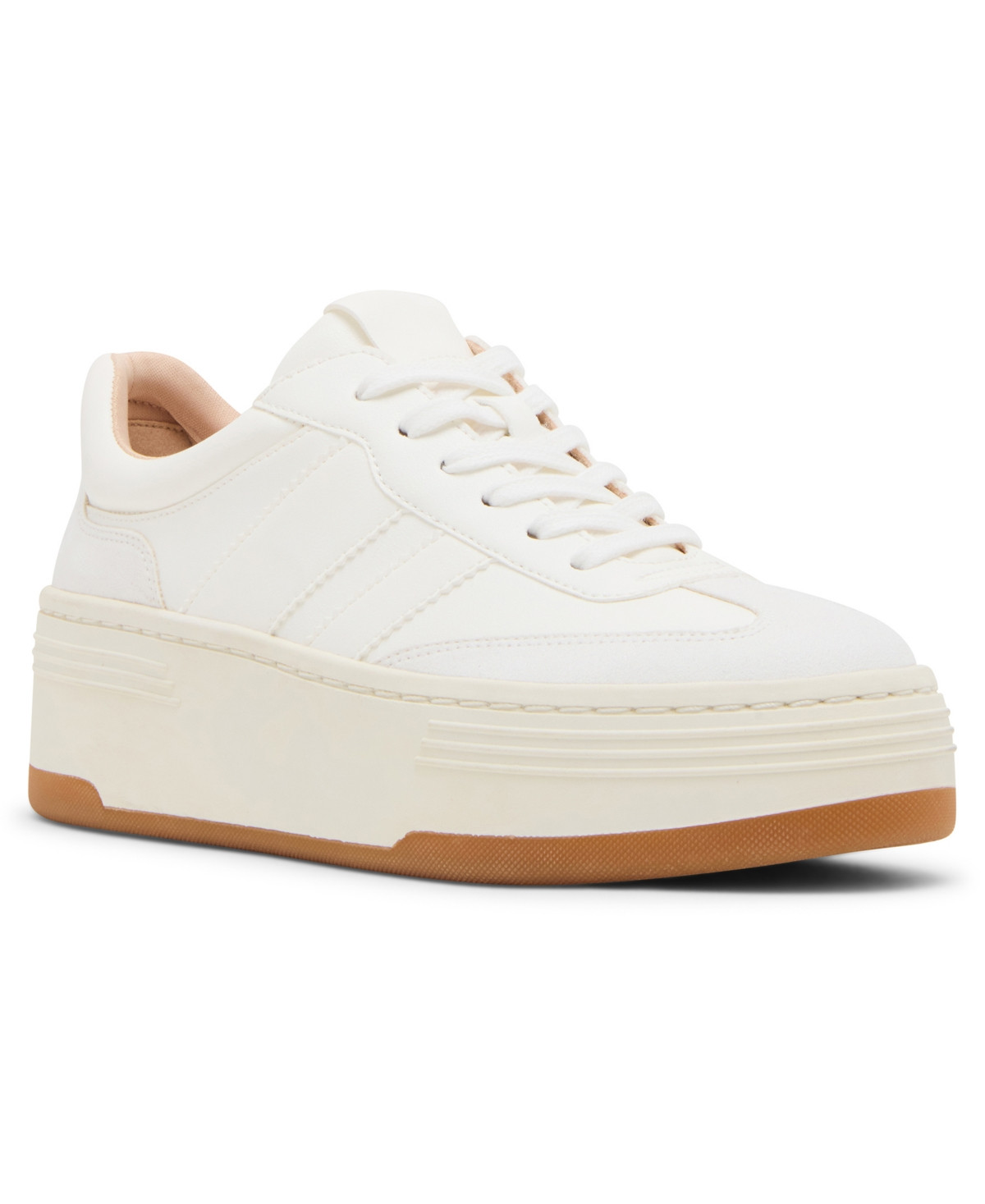 Madden Girl Livvyy Platform Lace-Up Sneakers - White Multi | Macy's