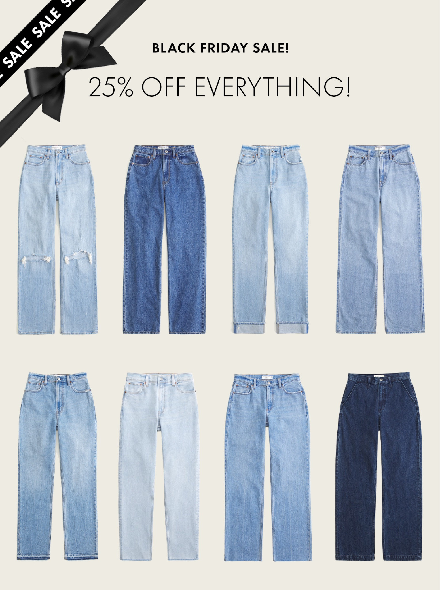Scroll to shop my favorite Abercrombie jeans! Take advantage of their Black Friday sale! 25% off EVERYTHING! 🖤

#LTKStyleTip #LTKCyberWeek #LTKSaleAlert