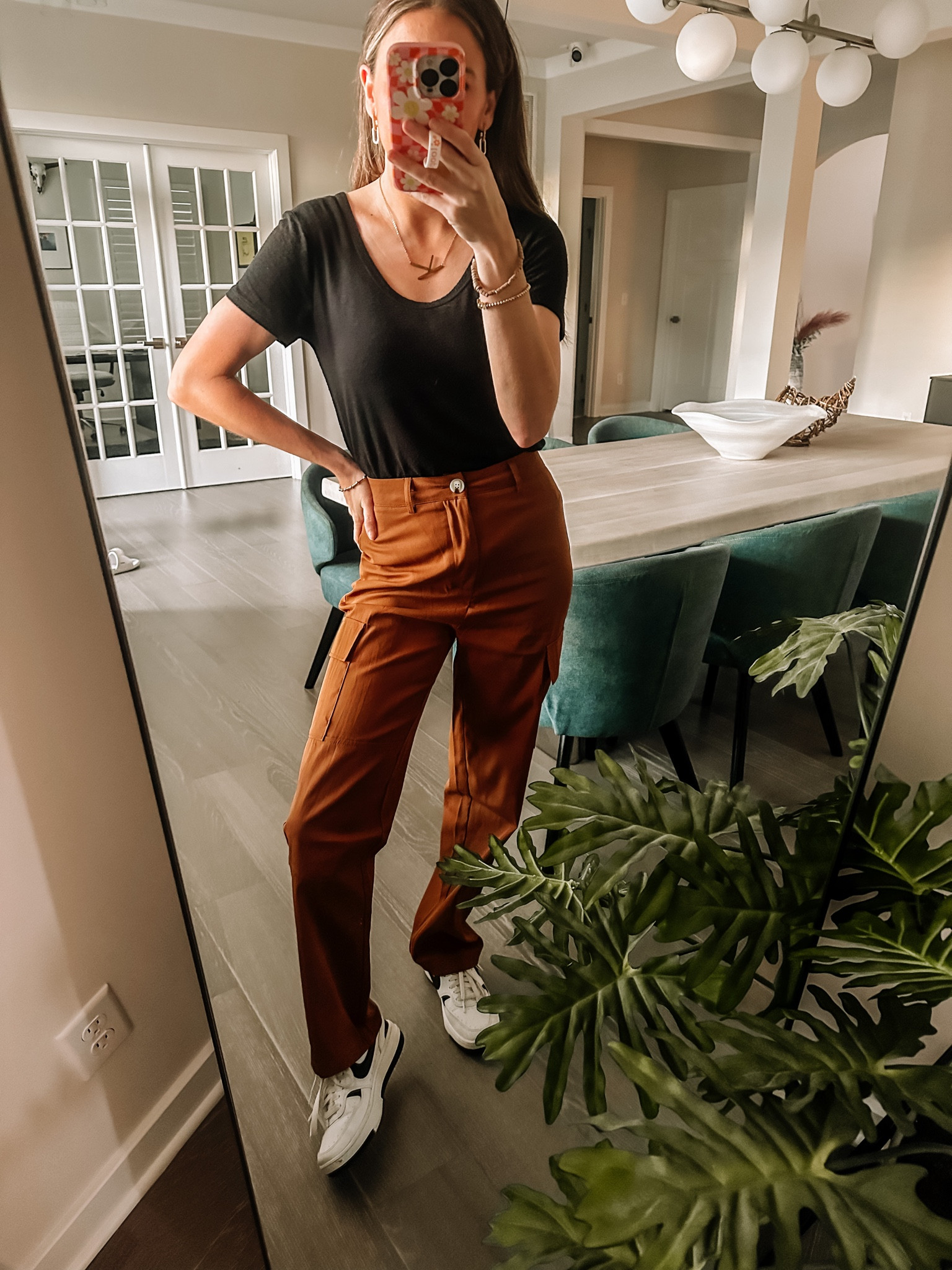 Abercrombie cargo pants size 25 regular!  Amazon jewelry and Nike gamma force shoes. Casual fall outfits perfect for fall days! 

#LTKSeasonal #LTKsalealert #LTKfindsunder50