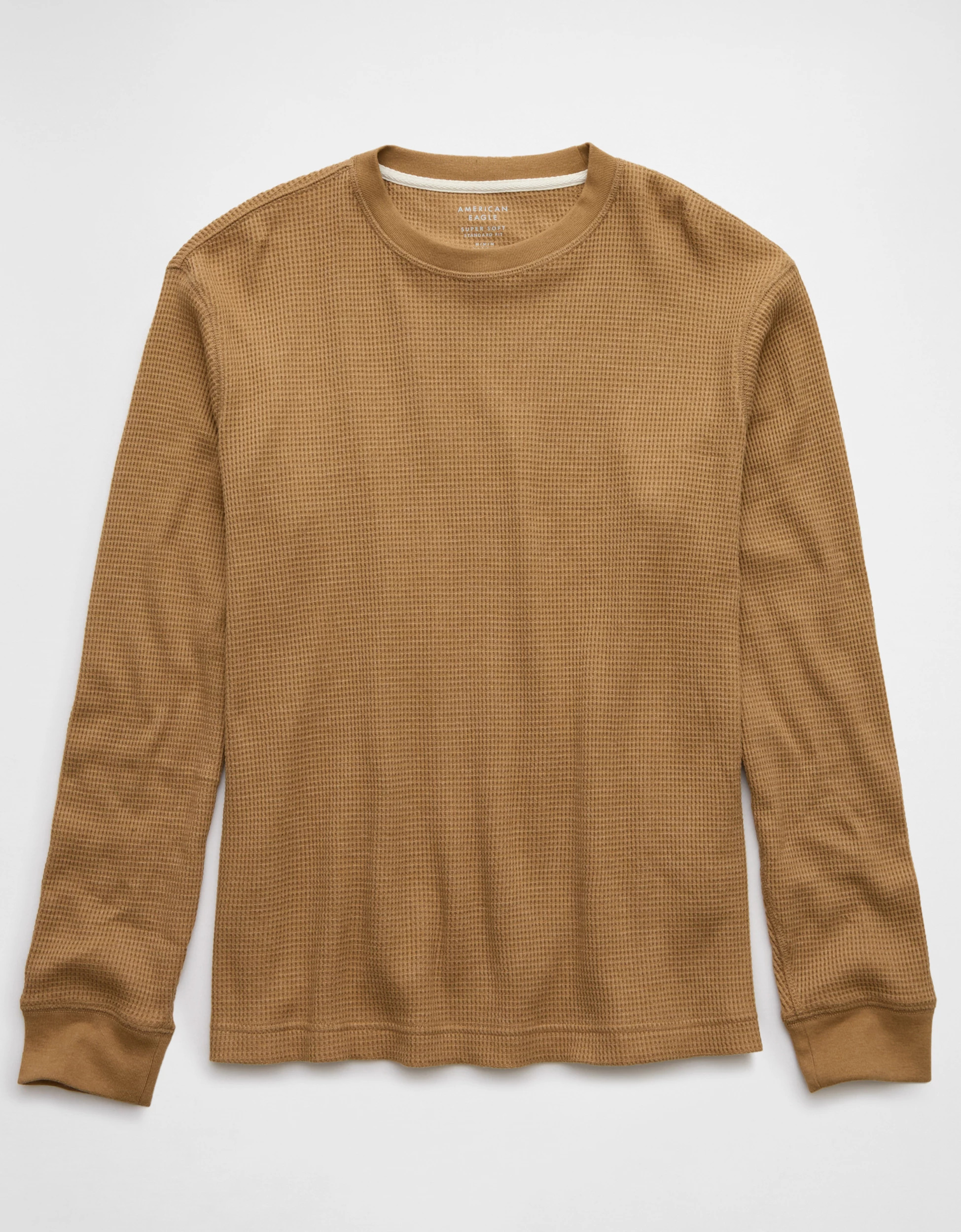 AE Long-Sleeve Waffle Thermal T-Shirt | American Eagle Outfitters (US & CA)