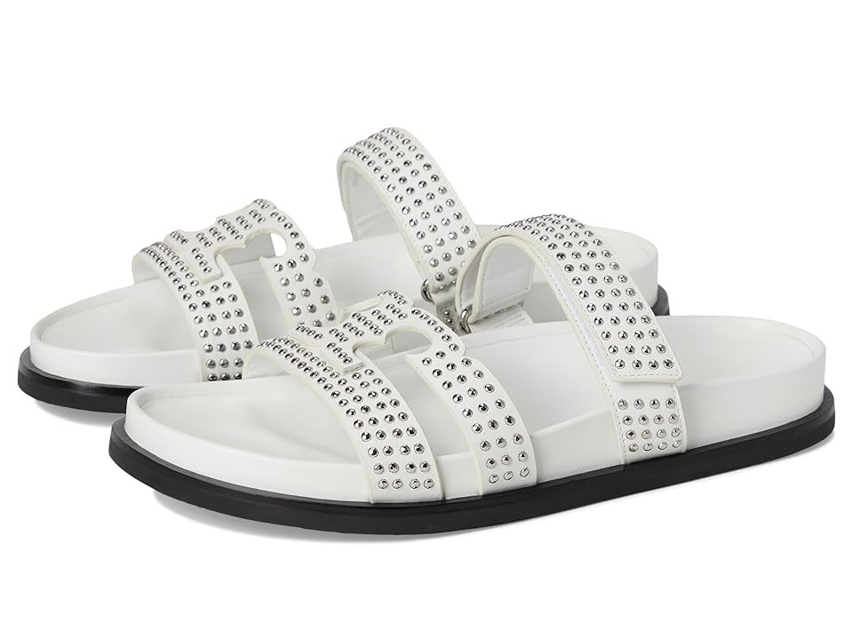 Tory Burch Ines Stud Sport Slide Women's Sandals Cloud/Silver : 9 M, Leather | Zappos