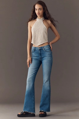 MOTHER The Weekender Mid-Rise Flare Jeans | Anthropologie (US)