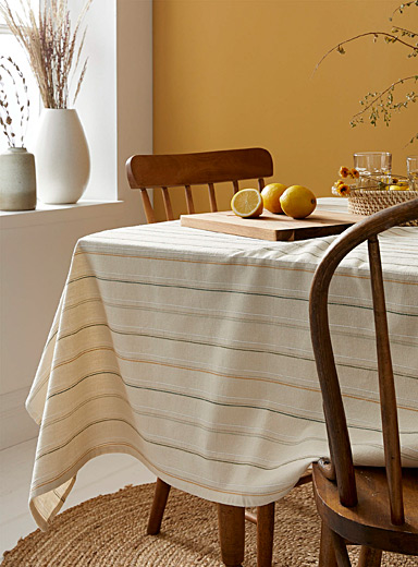 Nature stripe organic cotton tablecloth | Simons