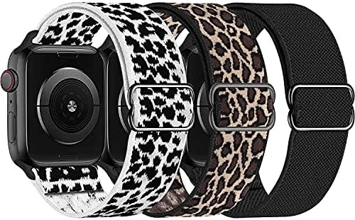 Swhatty Nylon Solo Loop Bands Compatible with Apple Watch 41mm 40mm 38mm, Adjustable Stretch Brai... | Amazon (US)