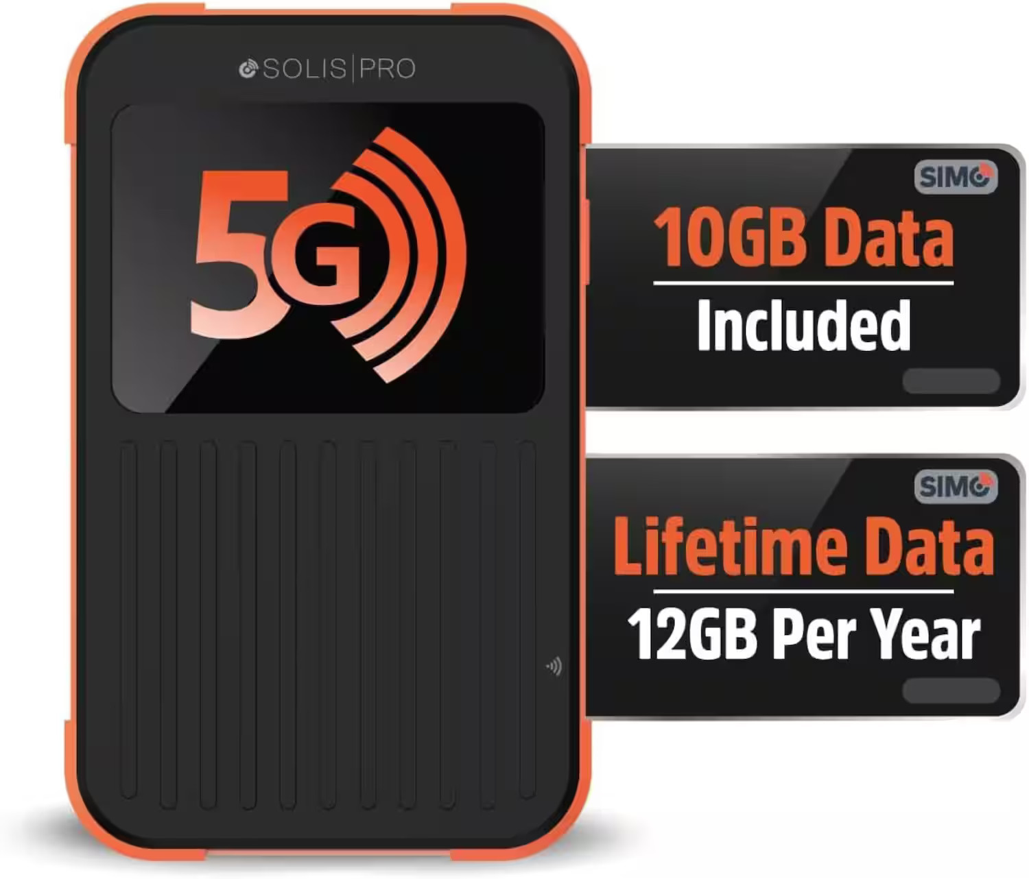 SIMO - Solis Pro 5G Mobile Hotspot and Power Bank with Lifetime Data - Black (Unlocked) | Best Buy U.S.