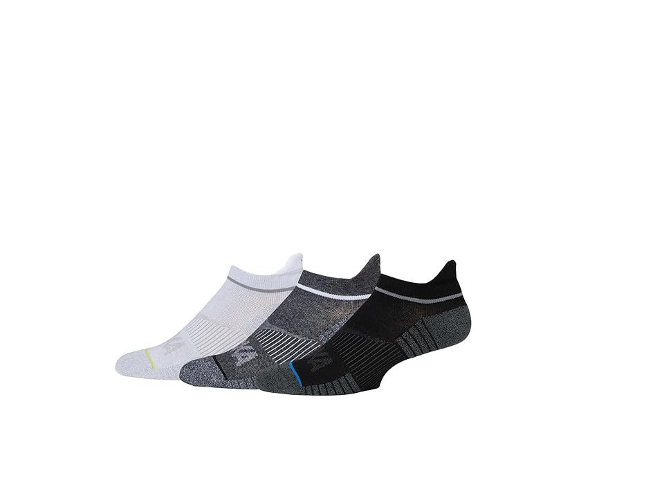 Hoka No-Show Run Socks 3-Pack Quarter Length Socks Shoes White/Black/Grey: XL (Men's Shoe 12-15) | Zappos.com