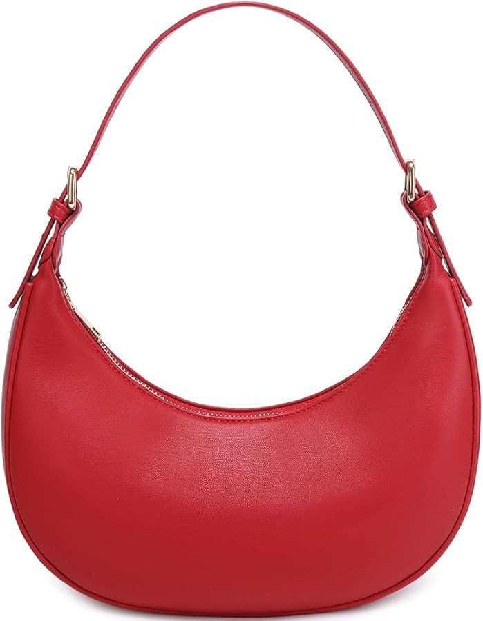 Fashion Small Crescent Underarm Shoulder Bag for Women Trendy Purse Hobo Handbags Clutch Crossbod... | Amazon (US)