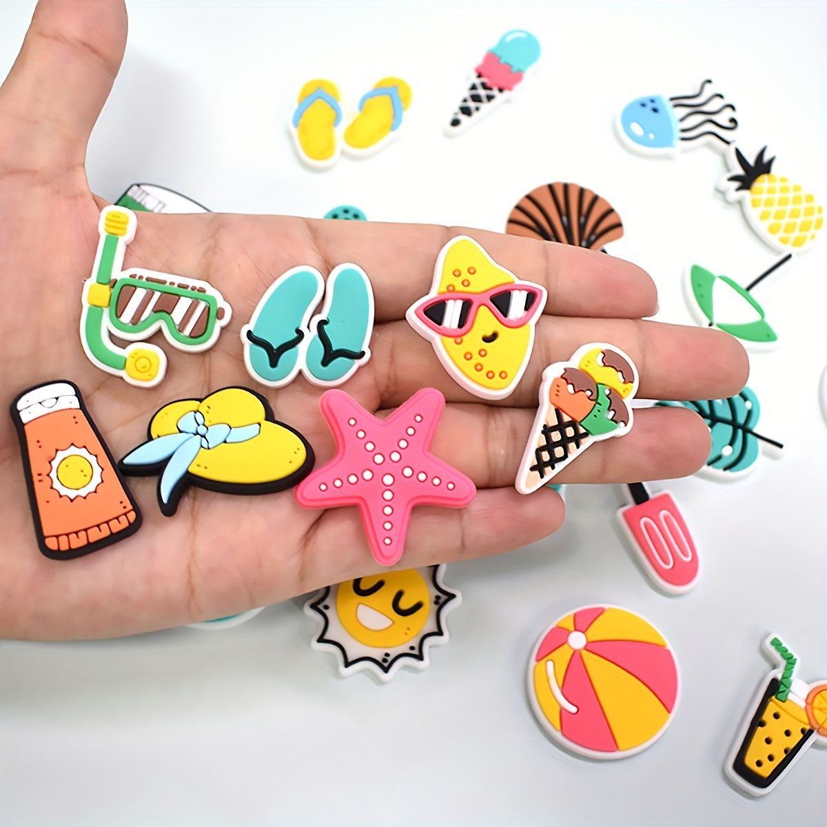 Pvc Shoe Charms Set Beach Surf Themed Decorations Clogs - Temu | Temu Affiliate Program