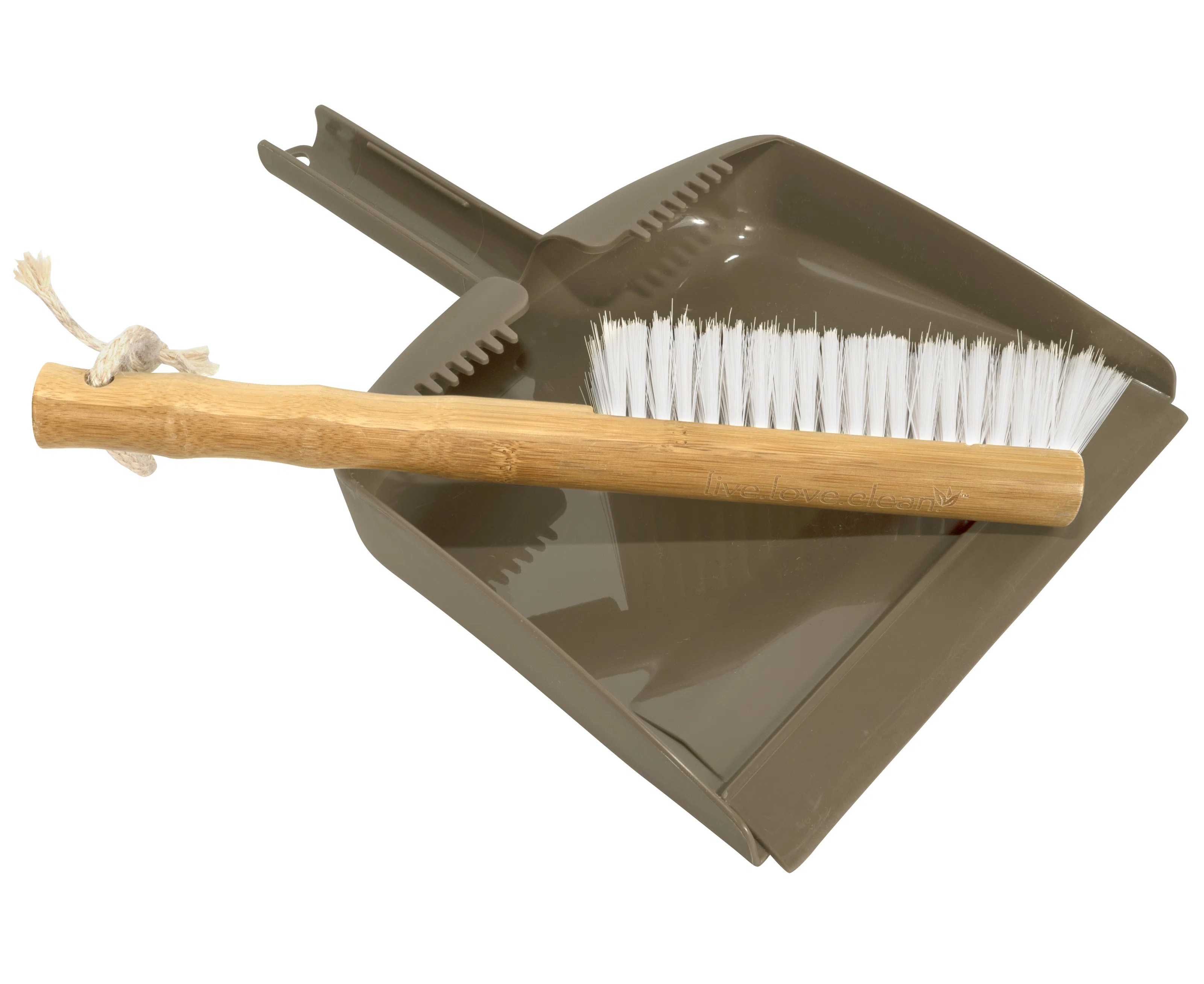 Live.Love.Clean. Bamboo Counter Brush and Dustpan Set | Wayfair North America