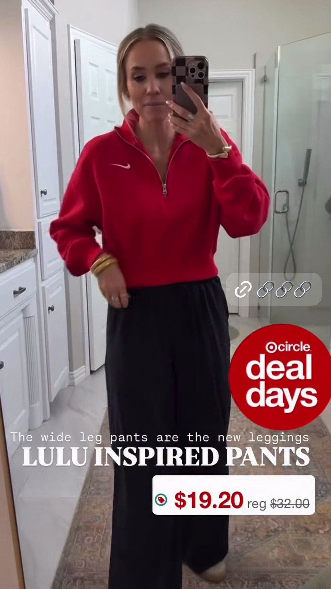 ✨SCROLL TO SHOP✨
If you don’t own wide leg, light weight pants yet WHAT ARE YOU WAITING FOR? These will be a closet staple, bc this style of pants are the new leggings. I pair with jackets or tees. I love wearing platform shoes with them too. Gives you legs for dayssss. 
CANT BELIEVE THESE ARE ONLY $19 today! 

Wearing size s / my tts 
5’5” | 120 ish lbs | size 27 (4)