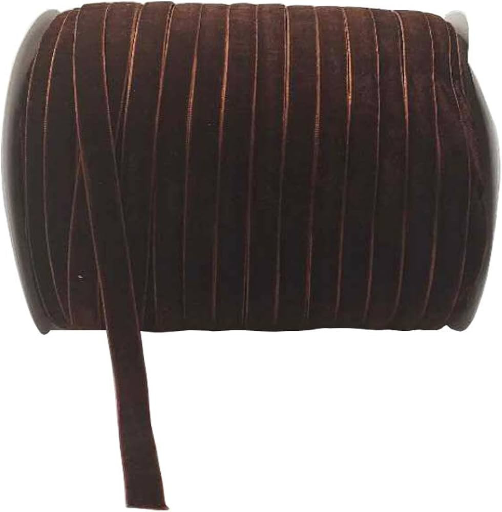 10 Yards Velvet Ribbon Spool (Coffee, 3/8") | Amazon (US)