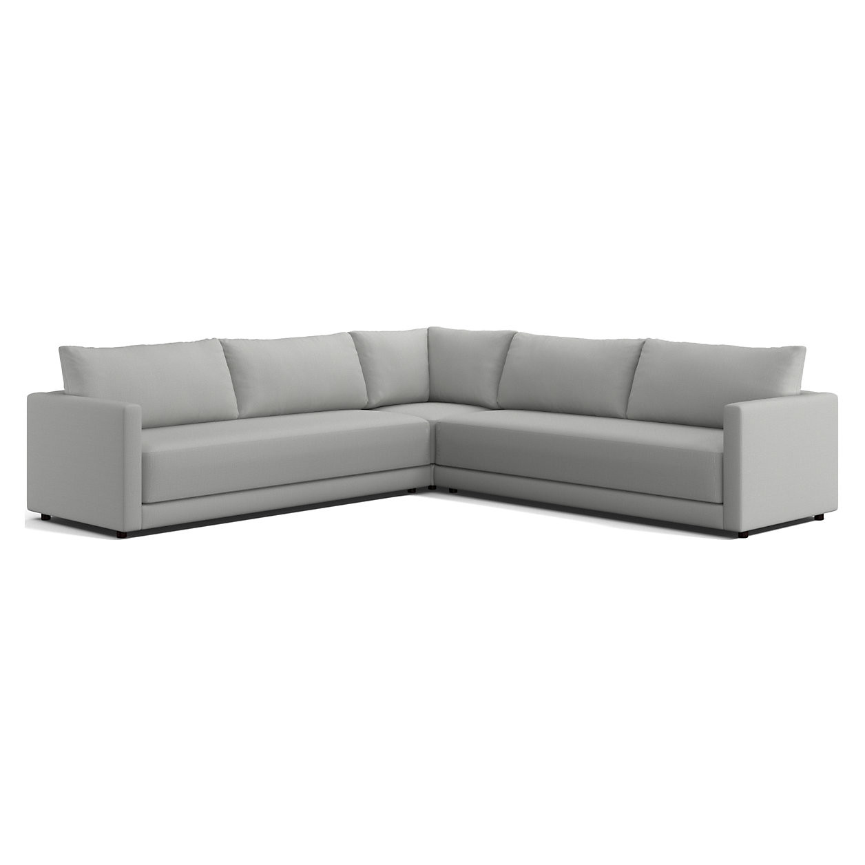Gather 3-Piece L-Shaped Bench Sectional Sofa + Reviews | Crate & Barrel | Crate & Barrel