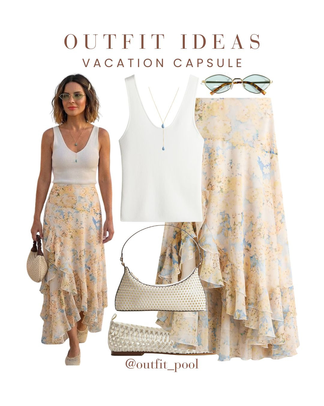 Vacation capsule wardrobe = pack less, style more 🌴✨ Curated the ultimate vacation capsule wardrobe with versatile pieces that mix & match effortlessly — so you can travel lighter without sacrificing style 🙌 🤍 Flowy skirt — dress it up for dinner or keep it casual for daytime 👕 Basic tank tops — easy layering pieces that go with everything ☀️ Oversized shirt + linen pants set — chic, breathable, and perfect for travel days 👖 Denim shorts — your go-to for beach days & exploring 👜 Neutral accessories — sandals, tote bags & sunnies to complete every look Minimal packing, maximum outfit options — because a smart capsule wardrobe makes vacation styling so easy 💫 (Vacation Capsule Wardrobe, Travel Capsule Wardrobe, Vacation Packing Essentials, Summer Travel Outfits, Minimalist Travel Style, Capsule Wardrobe for Vacation, Resortwear Capsule, Vacation Outfit Ideas, Mix and Match Outfits, Neutral Vacation Outfits, Euro Summer Wardrobe, Beach Vacation Style, Holiday Packing List, Chic Travel Style, Weekend Getaway Wardrobe, Carry On Wardrobe Essentials, Vacation Outfit Inspiration, Travel Fashion Essentials, Resort Vacation Outfits) 

 #LTKgrwm #LTKootd #LTKTravel