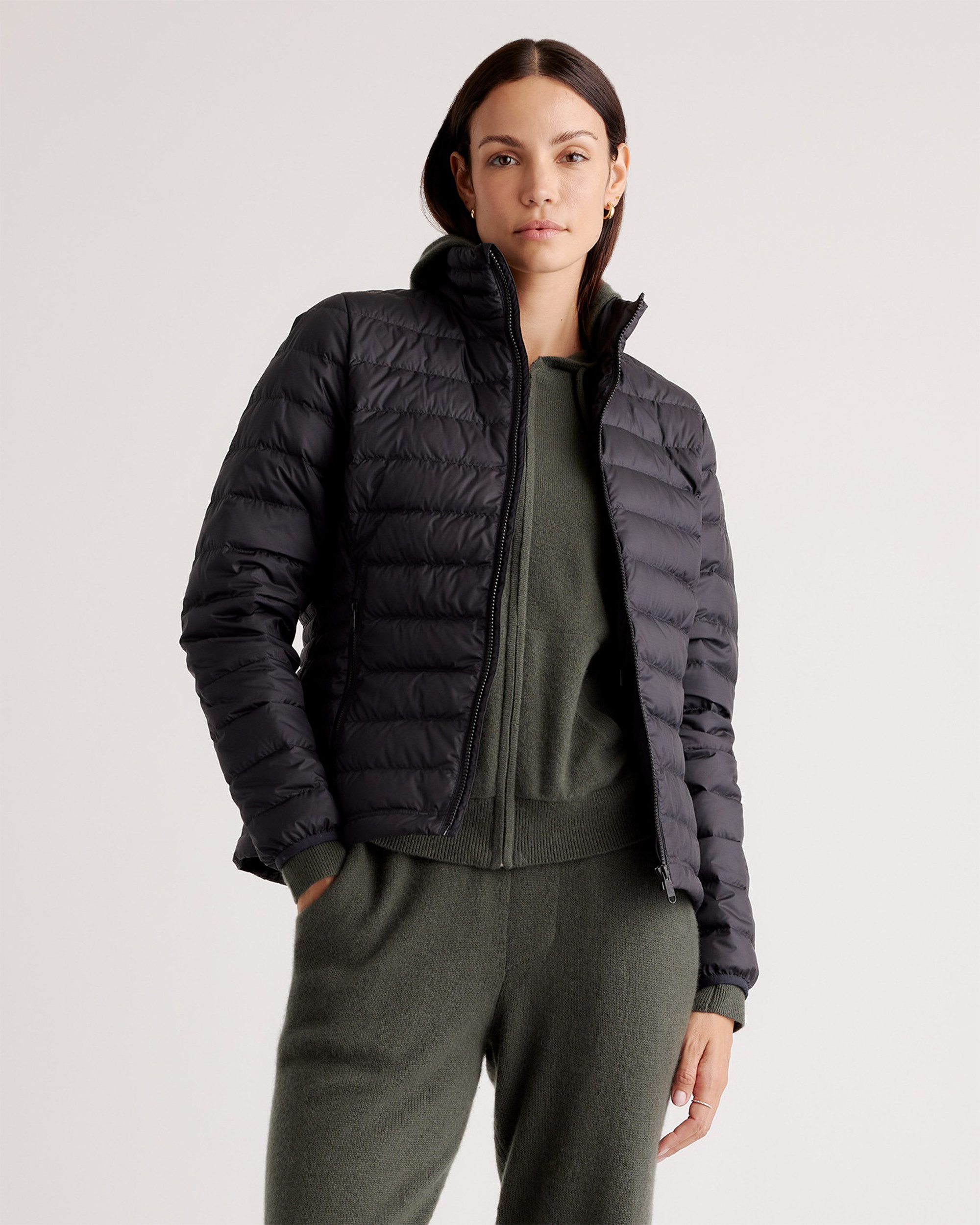 Lightweight Down Packable Puffer Jacket in Black | Quince