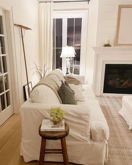 FARMHOUSE COZY 
.
Adding pillows, blankets and layered decor offer a sense of cozy even without the fireplace on! 


#LTKstyletip #LTKFind #LTKhome