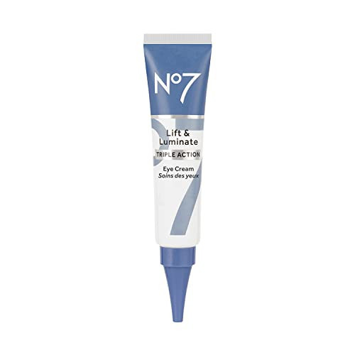 No7 Lift & Luminate Triple Action Under Eye Cream - Dark Circles Under Eye Treatment with Vitamin C & Collagen Peptide Technology - Helps Reduce Puffiness, Bags & the Appearance of Wrinkles (0.5 Oz) | Amazon (US)