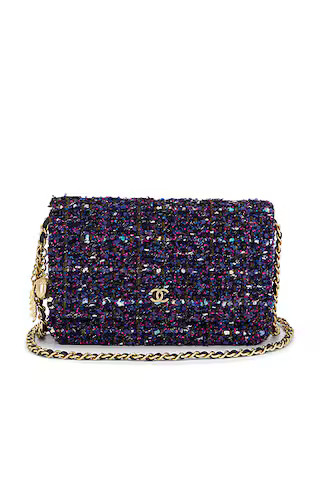 Chanel Tweed Wallet On Chain | FWRD 