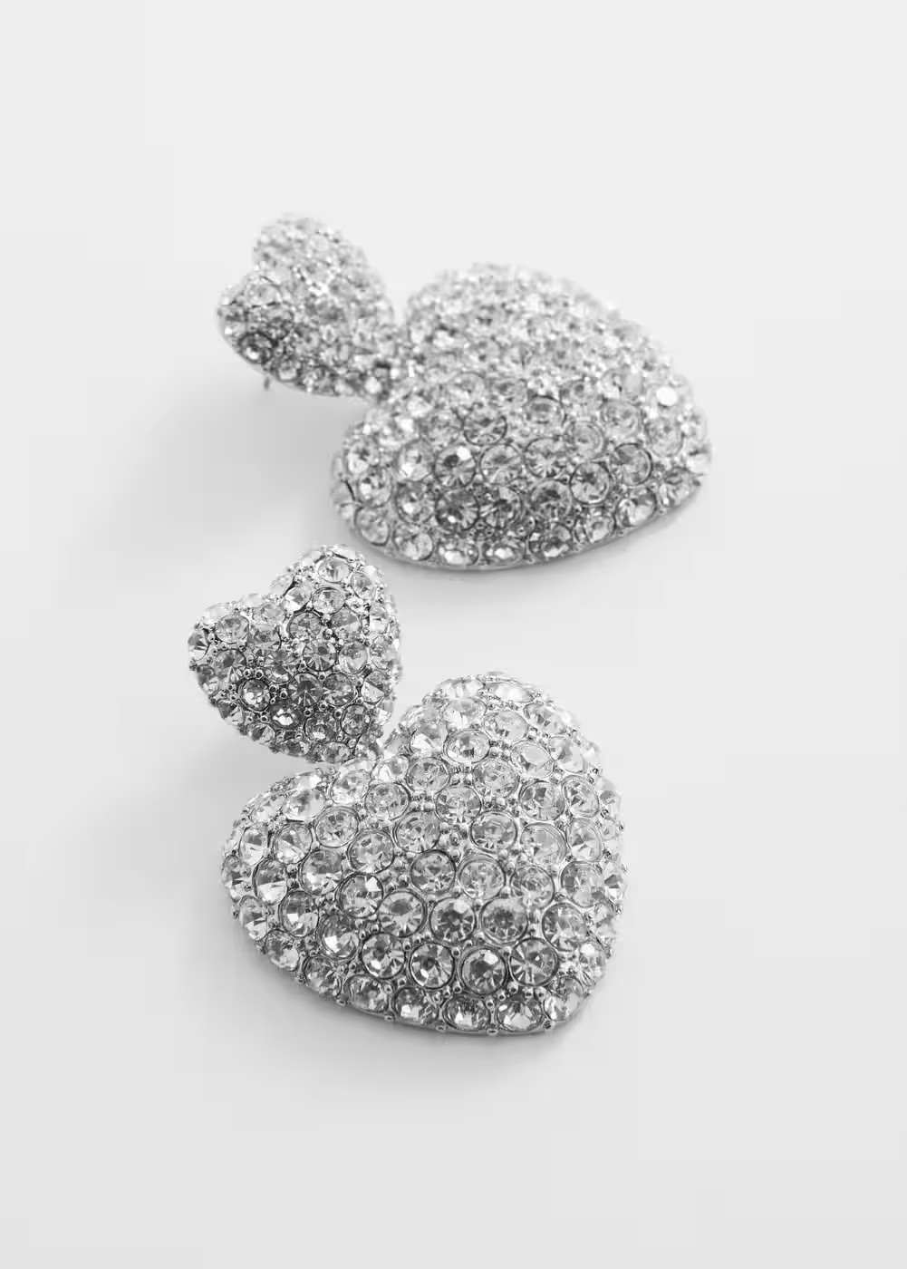 Crystal heart earrings -  Women | Mango United Kingdom | MANGO (UK)