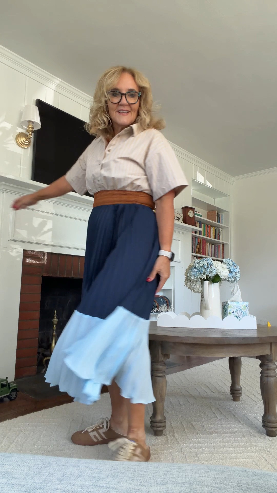 Dress size med petite 
Love love these shoes! Cant believe it took me this long to buy them. 
And a go to pop of brown necklace.

#LTKootd #LTKOver40 #LTKPetite