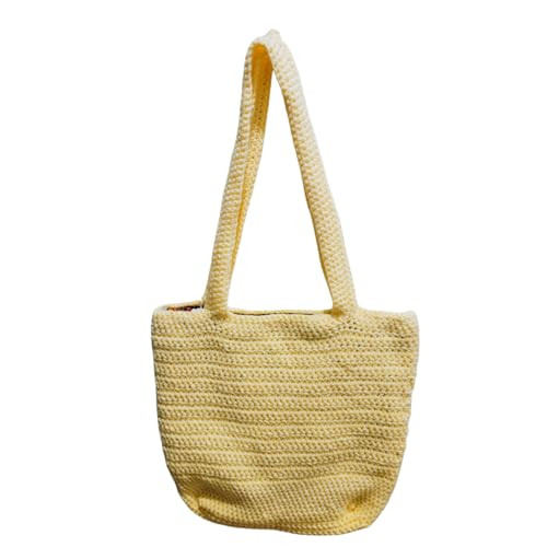 Shoulder Handbag Crochet Tote, Crochet Tote Bag, Lined Crochet Shoulder Bag, Crochet Tote Bag, Ha... | Amazon (US)