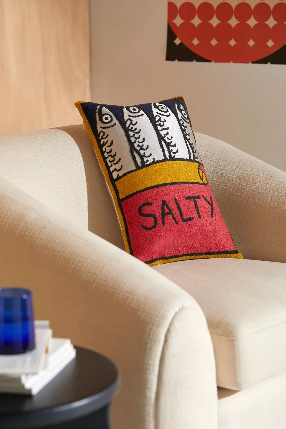 Salty Sardine Throw Pillow | Urban Outfitters (US and RoW)