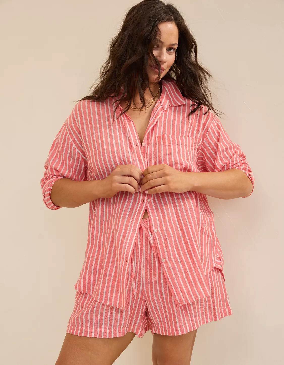 Aerie Day-Off Cover Up Shirt | Aerie