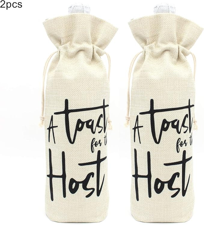 A Toast for the Host Wine bottle Bags- Best Gift for Housewarming Party Bridal Shower Perfect Gif... | Amazon (US)