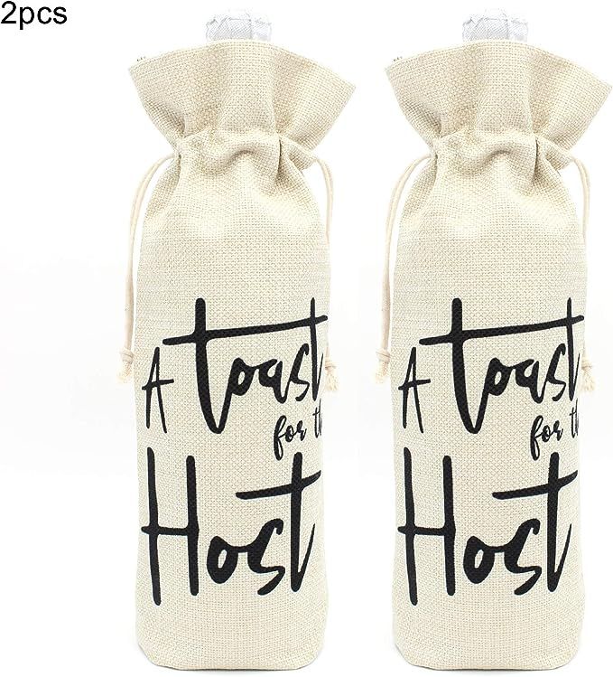 A Toast for the Host Wine bottle Bags- Best Gift for Housewarming Party Bridal Shower Perfect Gif... | Amazon (US)