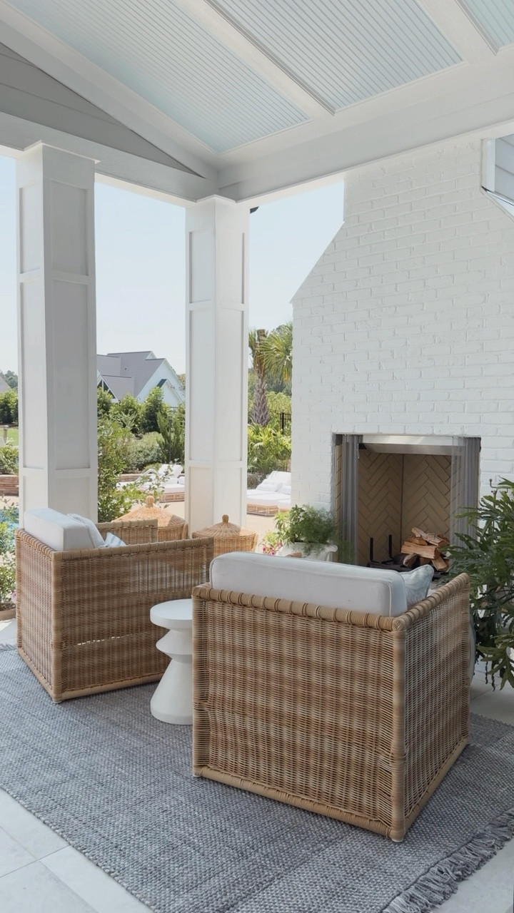 chambray rug of my dreams 🩵 | this has to be the softest and most plush outdoor rug I have ever owned! I’m obsessed with the color against all the white and rattan, the fringe is such a fun detail, ahhh I love! 🥰

*I have the 6x9 size | @potterybarn ✨

save + share for outdoor rug inspo 🫶🏼
#potterybarn #potterybarnstyle #outdoorrug #outdoorliving #outdoorspace #outdoorfireplace #serenaandlily #porchdesign #outdoorfireplace 

#LTKHome #LTKStyleTip #LTKSeasonal