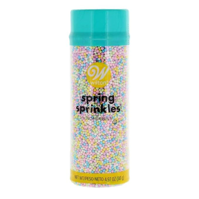Wilton Easter Sprinkle Mix, Pastel Nonpareils for Decorating Spring Cupcakes, Cookies, Cake Pops ... | Amazon (US)