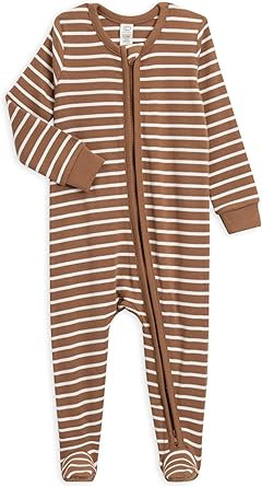 Colored Organics Baby Organic Cotton Peyton Zip Up Footed Sleeper | Amazon (US)