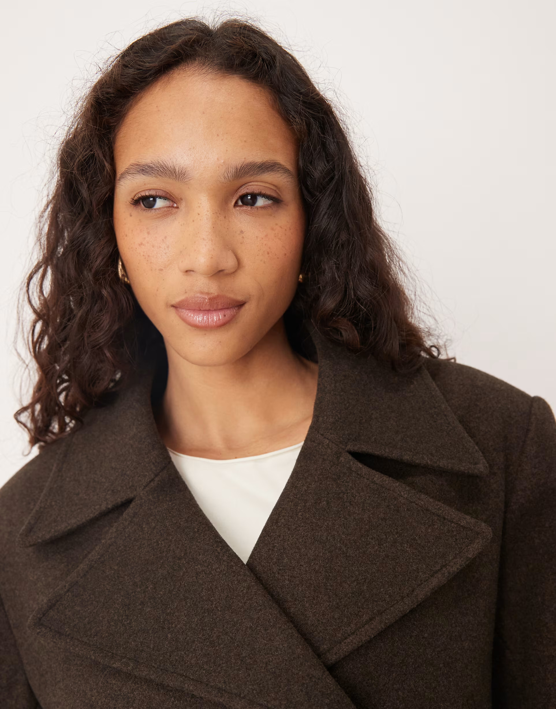 ASOS DESIGN short formal trench coat in chocolate | ASOS (Global)