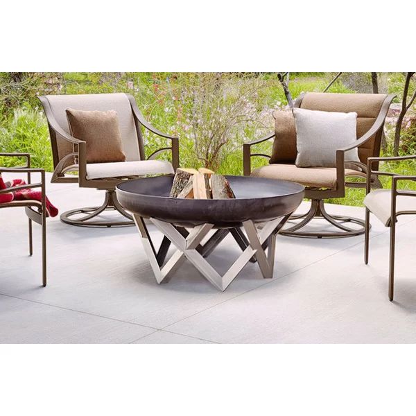 Corsica Stainless Steel Wood Burning Fire Pit | Wayfair North America