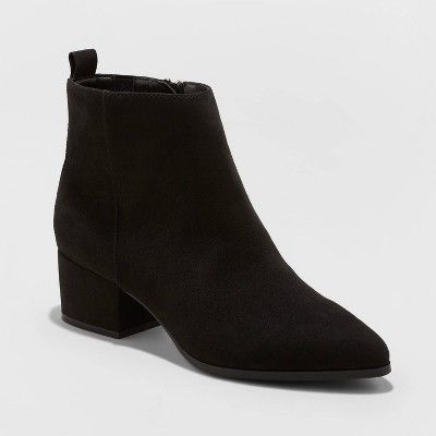 Women's Valerie Microsuede City Ankle Bootie - A New Day™ | Target