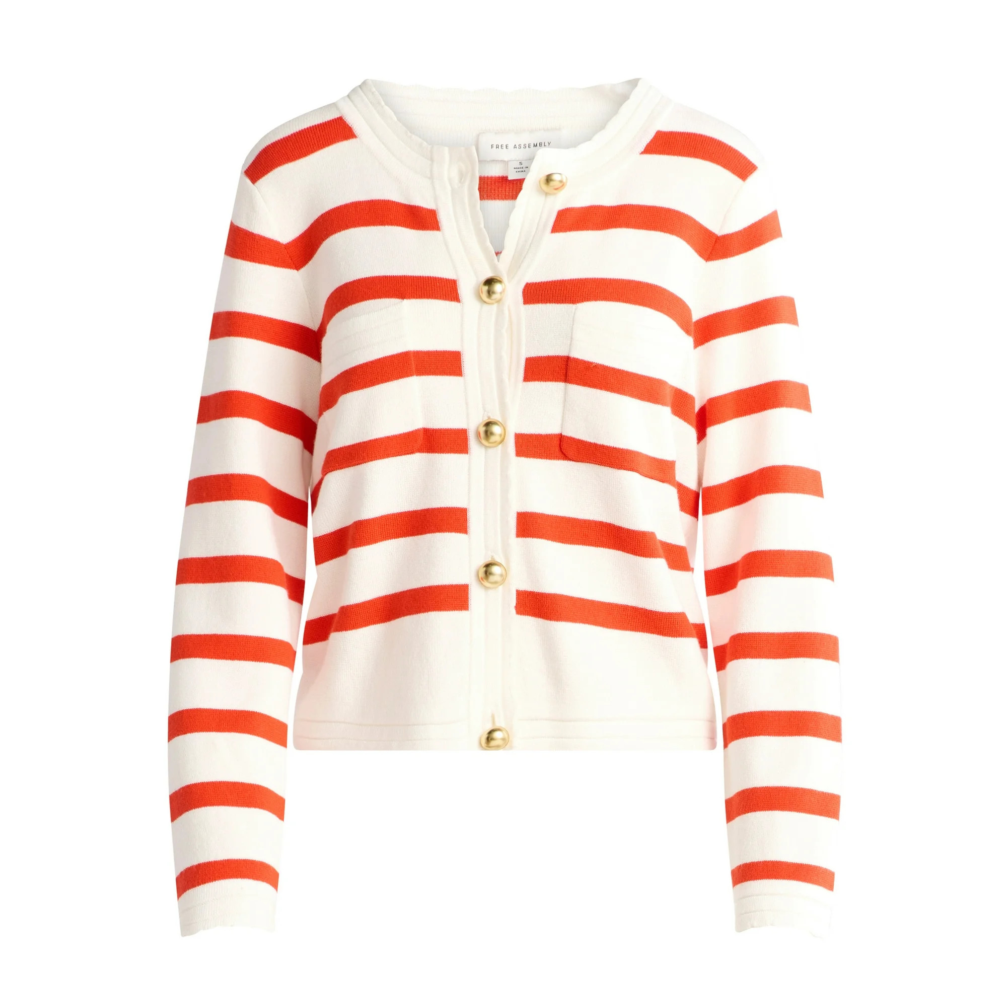 Free Assembly Women's Pocket Cardigan Sweater with Long Sleeves, Sizes XS-XXL | Walmart (US)