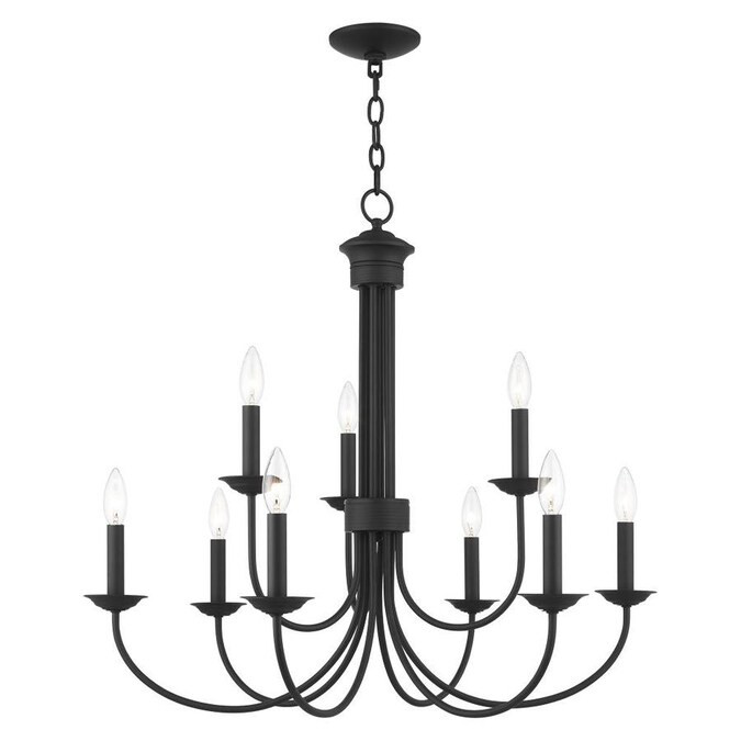 Livex Lighting Estate 9-Light Black Traditional Chandelier | Lowe's