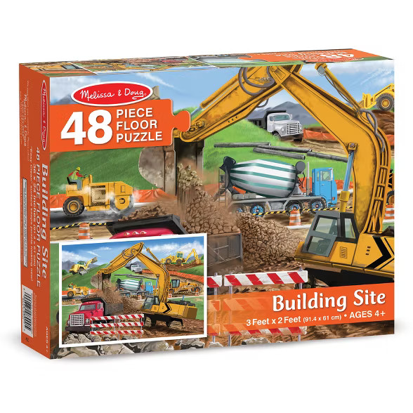 Melissa And Doug Building Site Jumbo Floor Puzzle 48pc | Target