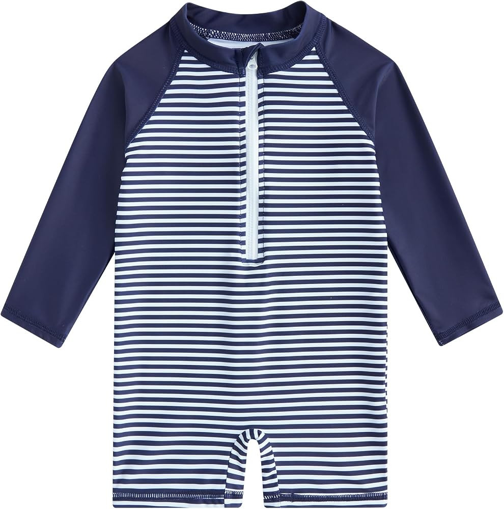 uideazone Baby Toddler Boys Zipper Rash Guard Swimsuit UPF 50+ One Piece Beach Swimwear Bathing S... | Amazon (US)