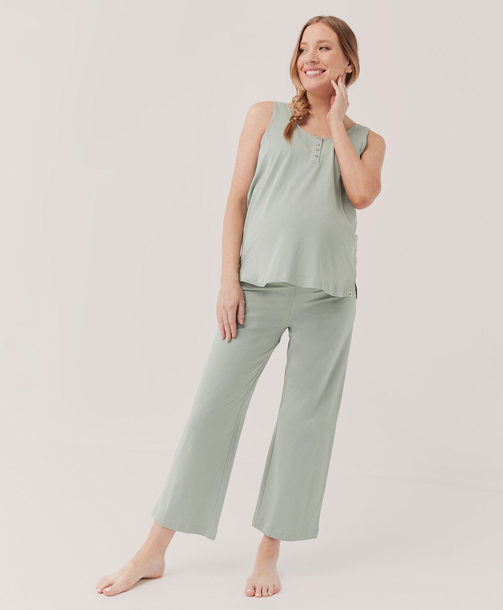 Women's Agave Maternity Sleep Set S | Pact Apparel