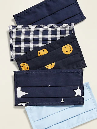 Variety 5-Pack of Triple-Layer Cloth Face Masks for Kids | Old Navy (US)